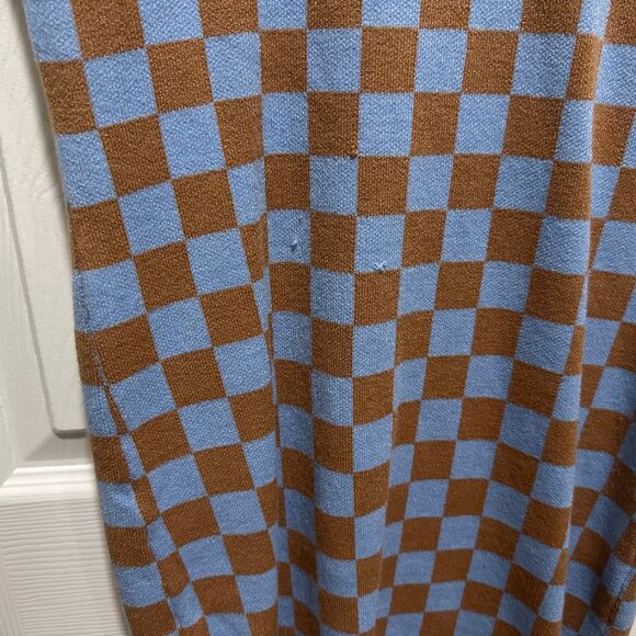 Willow and Wind Checkered Knit Dress Keyhole Back Large - Picture 3 of 4